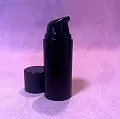 Флакон с вакуумной помпой (широкое горло) черный 50мл