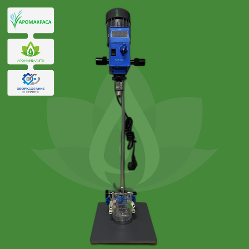 Мешалка верхнеприводная с механическим редуктором понижения скорости для вязких составов 180 Ватт с бесщёточным двигателем