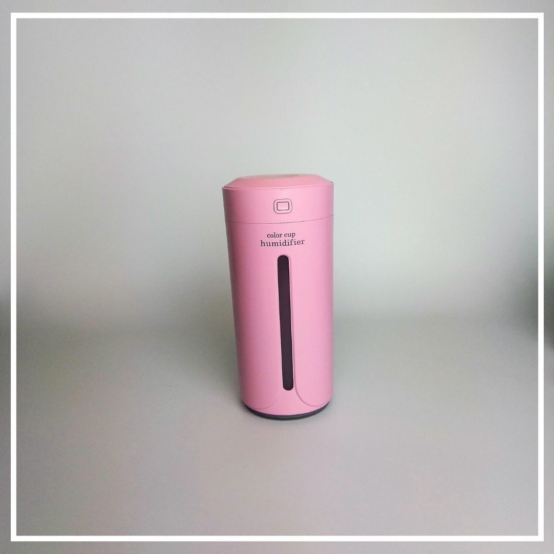 Увлажнитель воздуха-диффузор для эфирных масел индивидуальный розовый 230мл