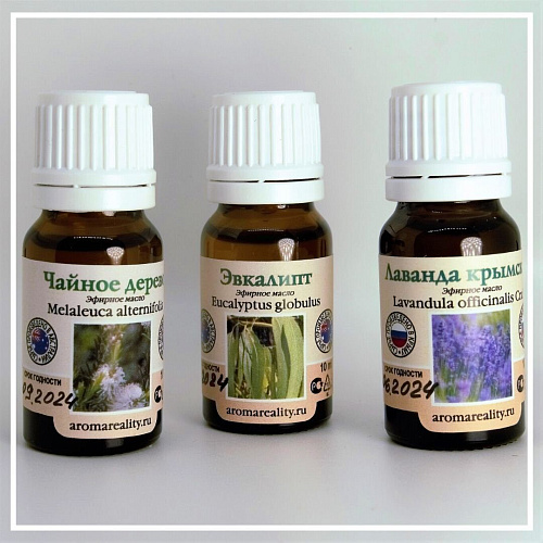 Аптечка 3 - комплект из трех эфирных масел в стеклянной таре Аптечка 3 - комплект из трех эфирных масел в стеклянной таре
